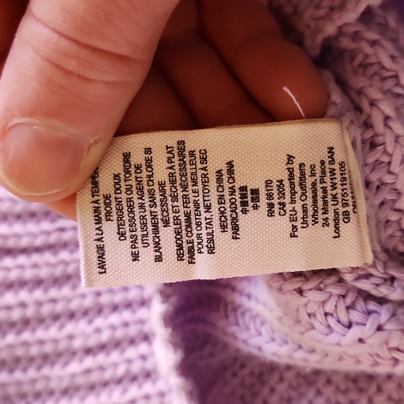 Free People Damsel Purple Bell Sleeve Sweater Size Medium - Picture 13 of 15